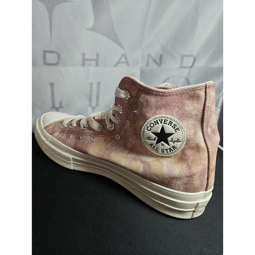 CONVERSE Men's 8 Women's 10 Chuck 70 High Top Washed Denim Tie Dye Sneakers New - Picture 12 of 16